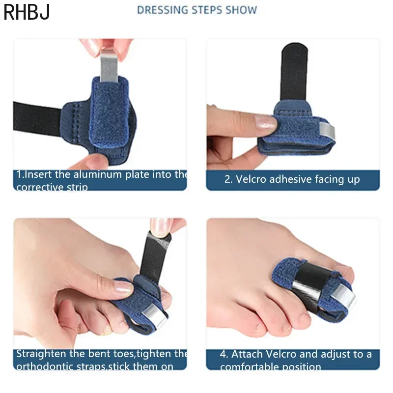 High Quality 1Pc Toe Splint Straightener for Hammer Toe Corrector for Women / Men Brace Hammertoe Splint Wrap Covers Broken
