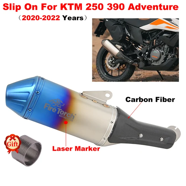 For KTM ADV 390 Adventure 390adv Duke250 Duke390 RC390 2020 - 2022 Full Motorcycle Exhaust Modify Muffler Escape Moto Link Pipe