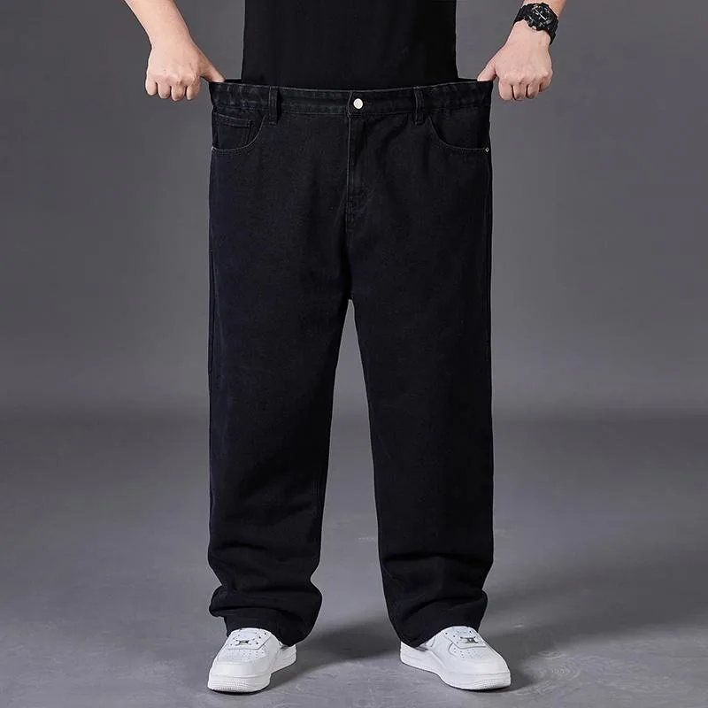 55-150kg Men's Jeans Plus Size 30-50 Wide Leg Pants Denim Jeans Pants Big Size Casual Jeans 6