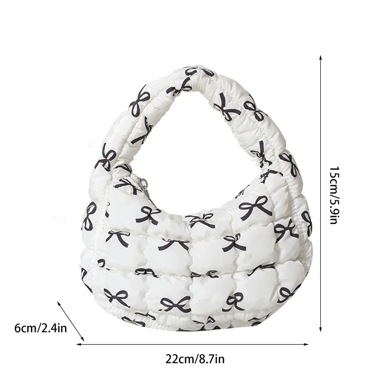Women Quilted Tote Bag Lightweight Puffer Handbag Fashion Bubble Purse Clutch Bag