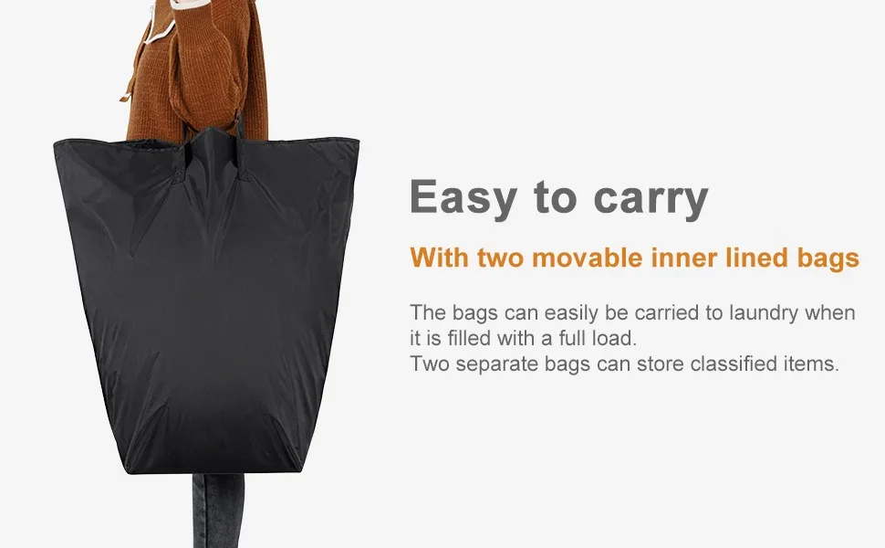 Double Laundry Hamper with Lid
