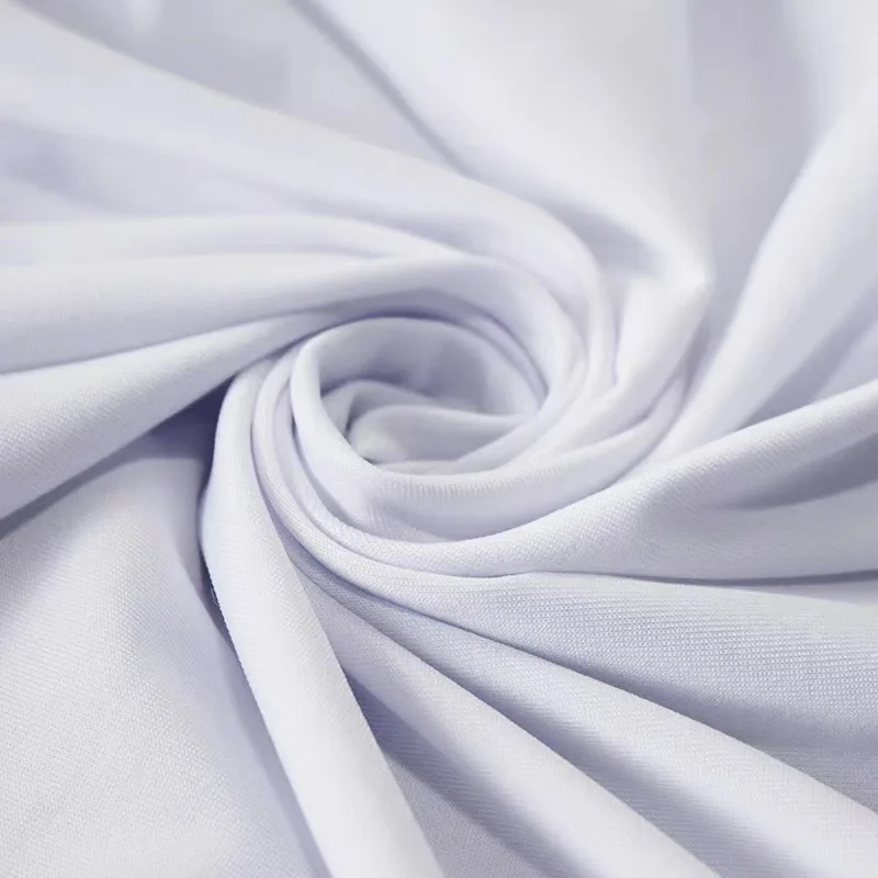 1pc White Thick High Elastic Stretch Chair Cover Wedding Spandex Pleated Skirt Chair Slipcovers for Party Banquet Decoration 4