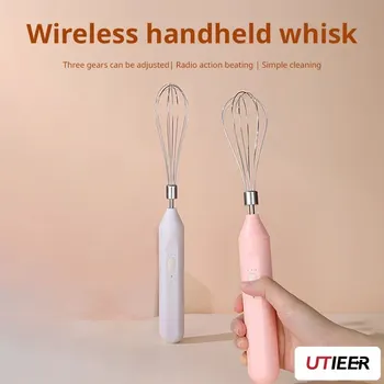 Wireless Electric Egg Beater Small Baking Tool Coffee And Milk Bubbler Three Speed Adjustment Cake And Cream Mixer 1