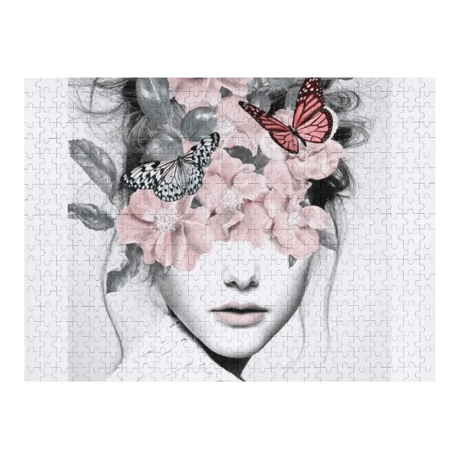 WOMAN WITH FLOWERS 10 Jigsaw Puzzle Customized Photo Christmas Gifts Custom Gift Personalized Photo Gift Puzzle