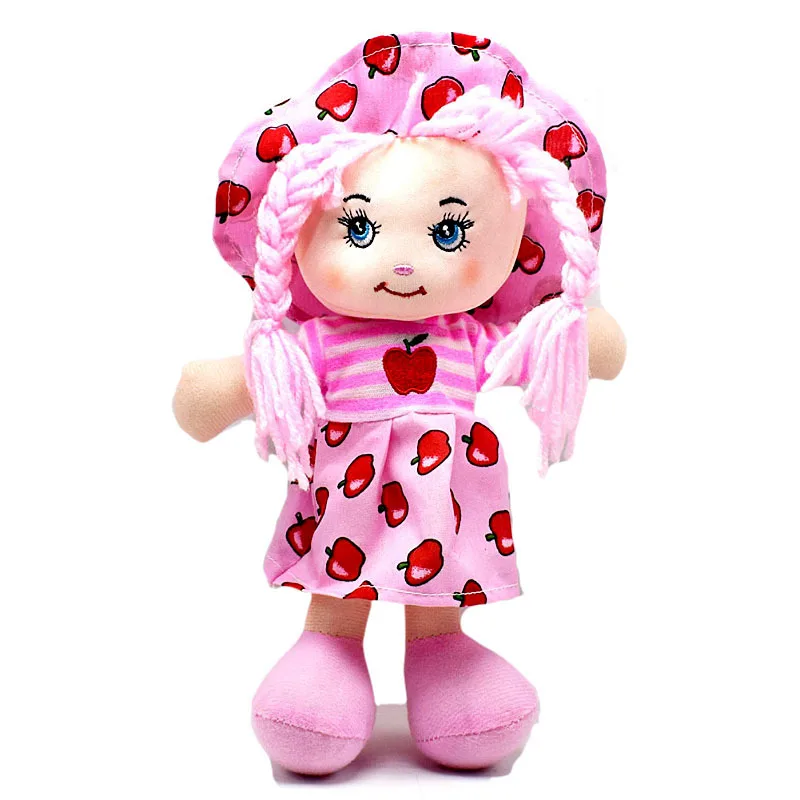 Cartoon Kawaii Fruit Skirt Hat Rag Dolls Soft Cute Cloth Stuffed Toys for Baby Pretend Play Girls Birthday Christmas Gifts 3
