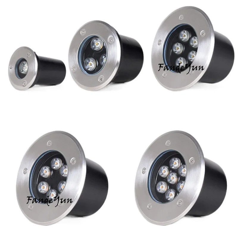 IP68 DC12V AC220V 110V 3W 5W 10W Waterproof LED Underground Light Outdoor Ground Garden Path Floor Buried Yard Spot Landscape garden decoration lamps