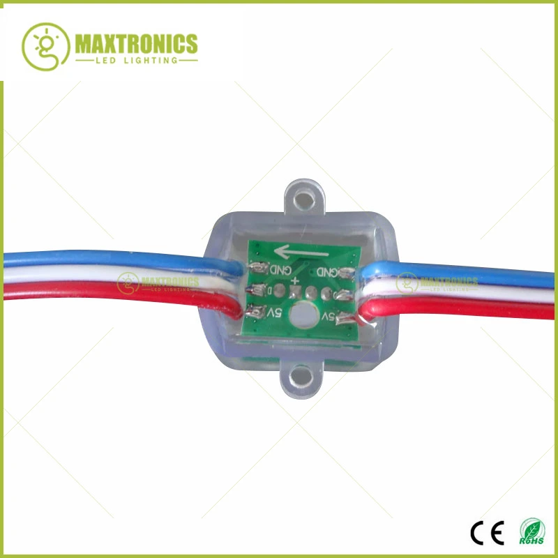 50pcs DC5V WS2811 IC 12mm Sring Digital RGB LED Pixel String IP68 Square Full Color Led String Lights For Billboard Decorations