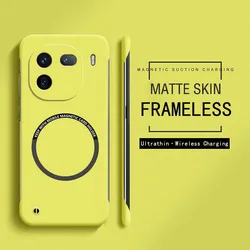 Frameless Magnetic Ultra Slim Hard PC Matte Back Cover Case for Xiaomi 10 Pro (Yellow)