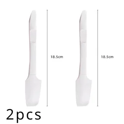 Translucent Silicone Baking Scraper and Spatula Tool (White-2pcs)