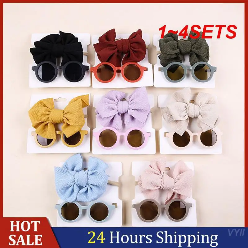 

1~4SETS Two-piece Set Versatile Safe Fashionable Sunglasses For Toddlers Summer Sunglasses Adorable Fashion Accessories