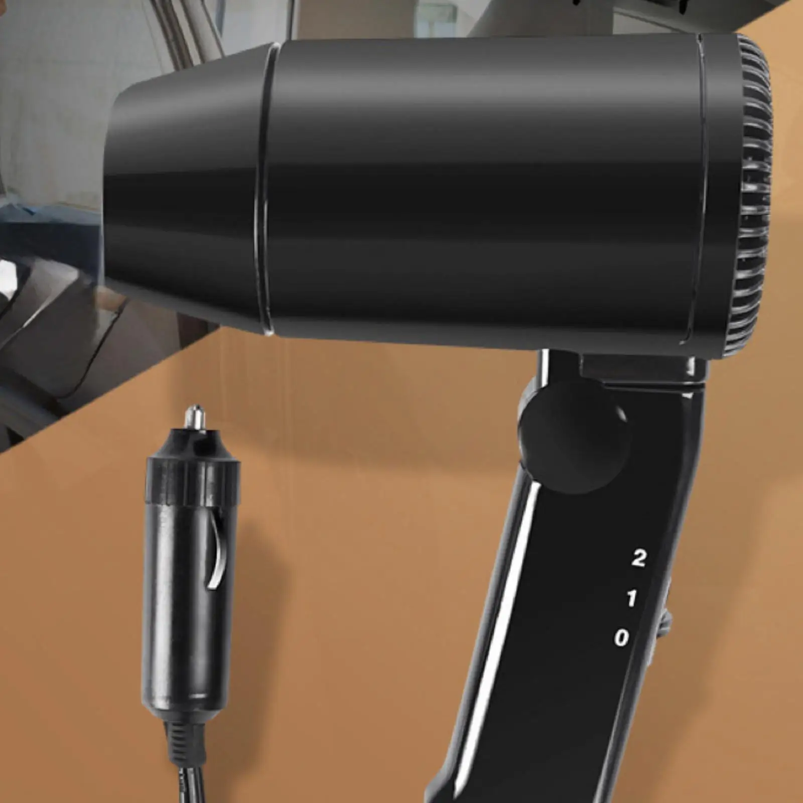 Mini Car Hair Dryer Travel Blow Dryer 12V Professional Practical Hair Dryer Small Hair Blow Dryer for RV Gym Auto Hotel 6