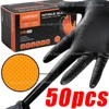 Heavy Duty Nitrile Gloves 8Mil Extra Thick Mechanic Home Garden Disposable Glove with Textured Grip Antislip Safety Work Gloves 1