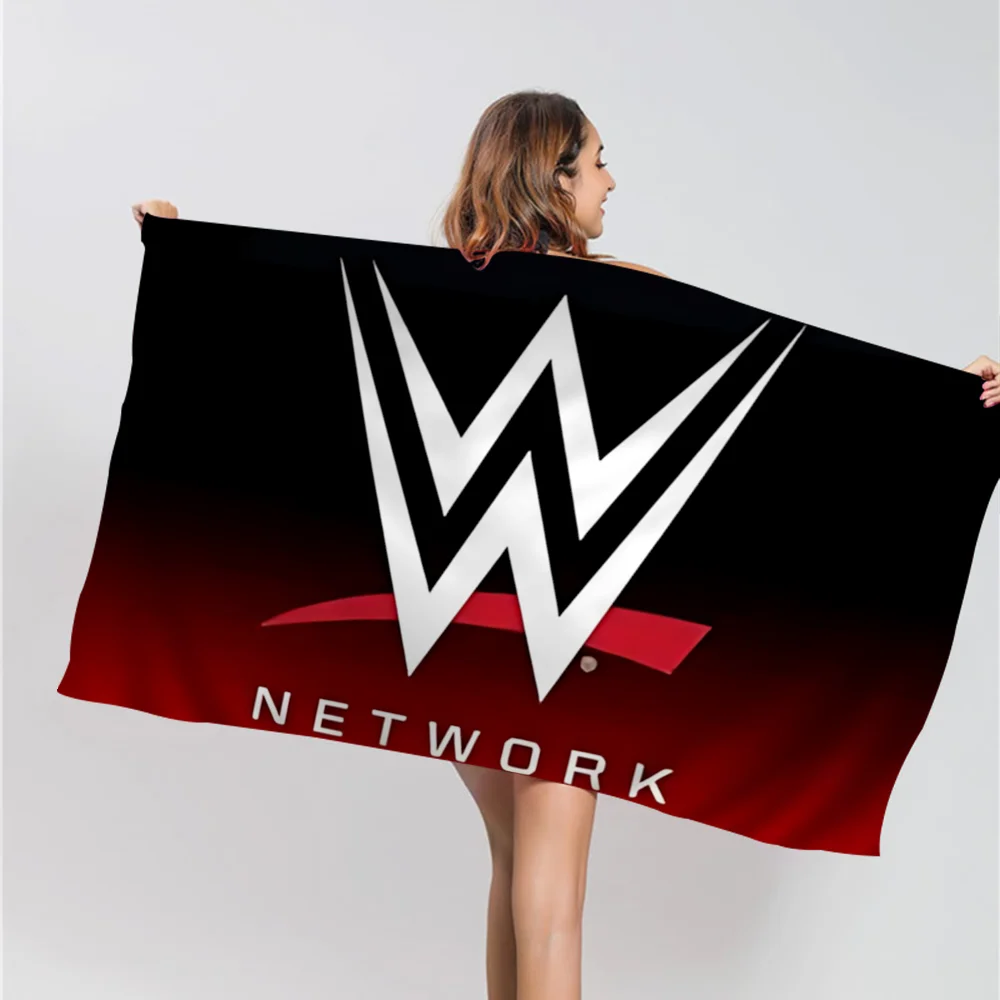 W-World W-Wrestling E-Entertainment WWE LOGO Microfiber Blanket Quick Drying Beach Towels Printing Absorbent Pool Towel Blanket 4