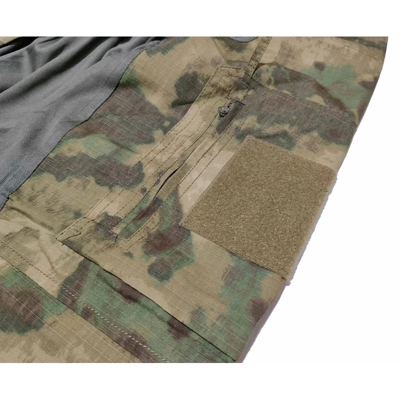 Men Combat Suit Camouflage Tactical Sets Multi-pocket Quick-dry Training Suits Long Sleeved Breathable T-shirt Knee Pad Pants