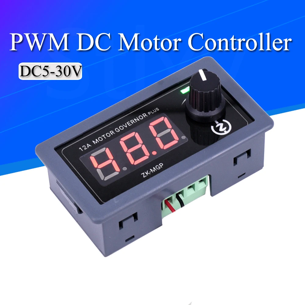 Zk-mgp Pwm dc Motor Controller Velocidade Ajustável 530v 12a 360w 6v 12v 24v Início Lento Módulo de Parada
