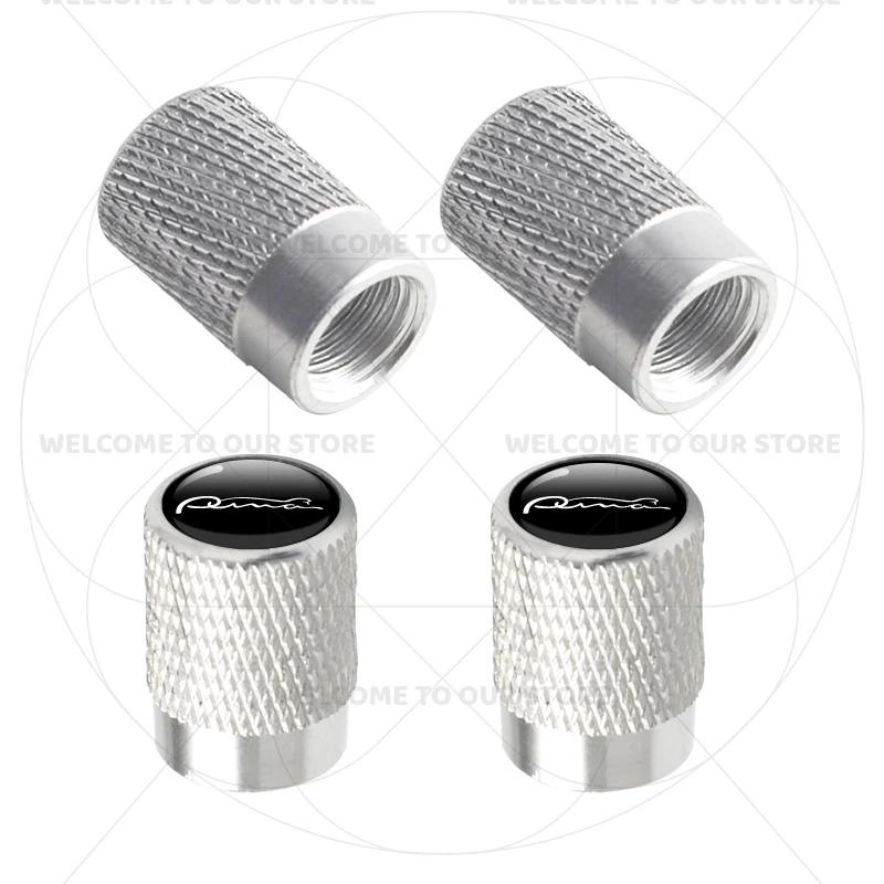 Premium Aluminum Car Tire Valve Caps - Set of 4 Stylish Air Dust Covers Accessories