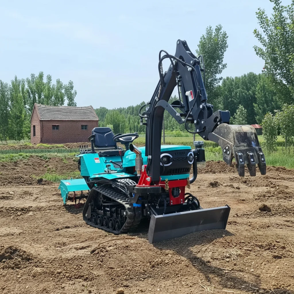 Kleiner Raupenschlepper 22PS 25PS Gummiketten-Traktor mit Niedrigem Kraftstoffverbrauch für Haus und Hof, Landwirtschaftliche Kultivierungsmaschine