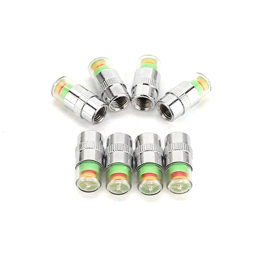 

8Pcs Universal Tire Pressure Indicator Valve Car Tire Pressure Cap Motorcycle Car Tire Pressure Monitoring Eye Inspection