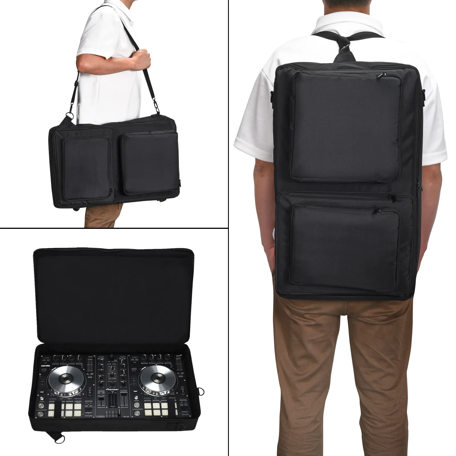 Travel Protective Bag Anti-Scratch Protector Bag Shockproof Adjustable Shoulder Strap for Pioneer DDJ-SR2 / DDJ-SR 1st Gen