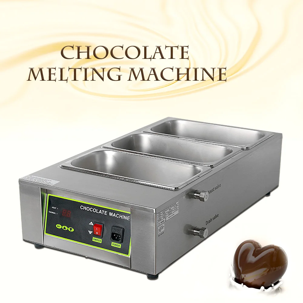 GZZT 3/5/6 Lattice Digital Display Chocolate Melting Machine Commercial Large Capacity Heating Furnace Temperature Adjust 0~80℃ china rt 360 degree digital melting point apparatus bmp 1b