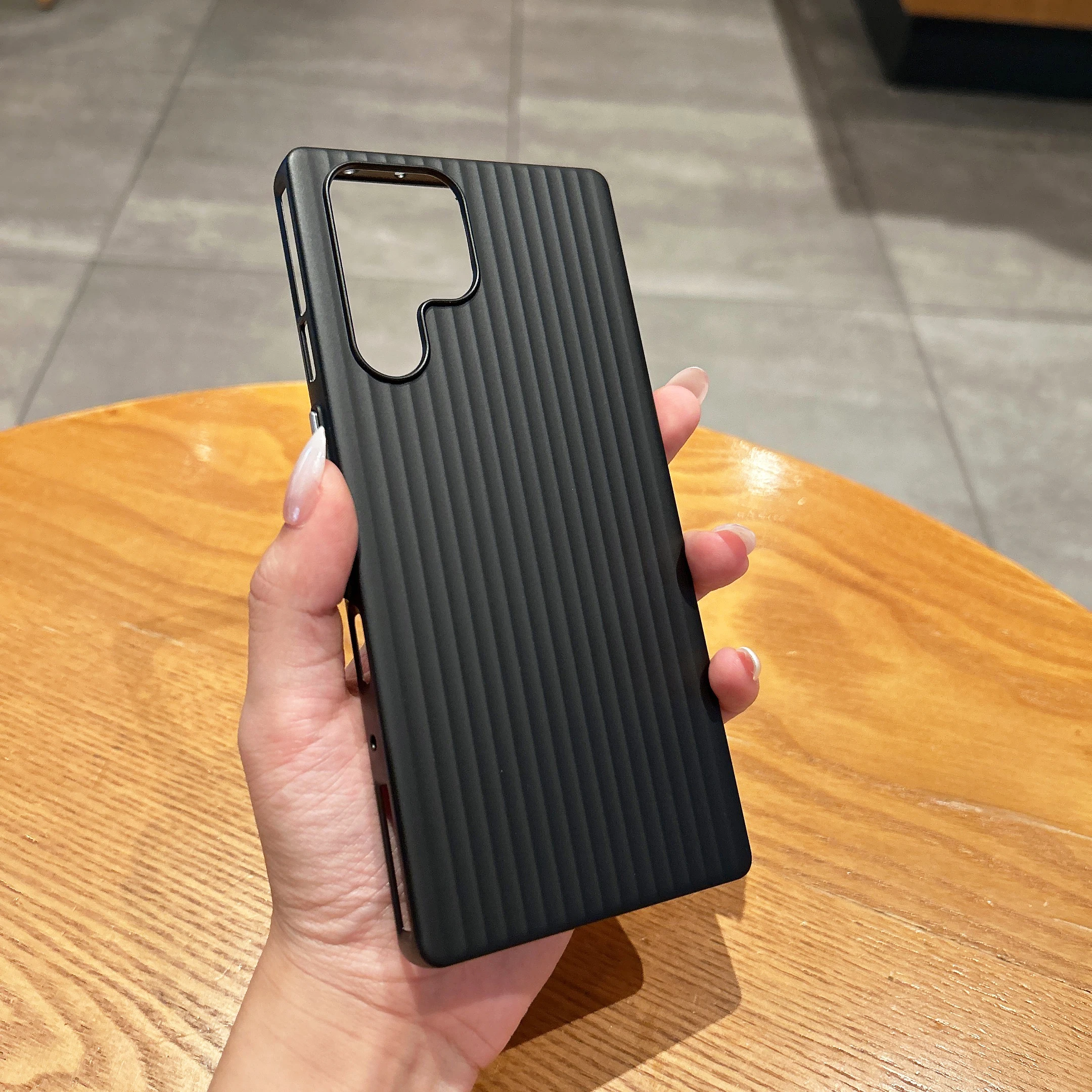 Fashion Plating 3D Stripe Armor Phone Cover with Corrugated Luggage Pattern