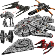 

1381pcs Stars Millennium Imperial Spaceship Model Wars Bricks Compatible 05007 79211 75251 AT-AP Walker Building Blocks Toys