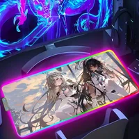 Blue Archive Kakudate Karin LED Light RGB Keyboard Cover Desk-mat Colorful Surface Multi-size World PC Gamer Luminous Mouse Pad 1