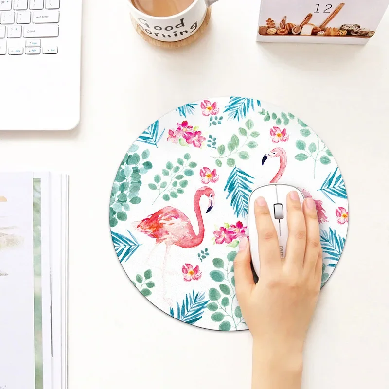 Kawaii Round Mouse Pad Desk Pad Laptop Mouse Mat Office Home PC Computer Keyboard Cute Non-Slip Rubber Desk Mat