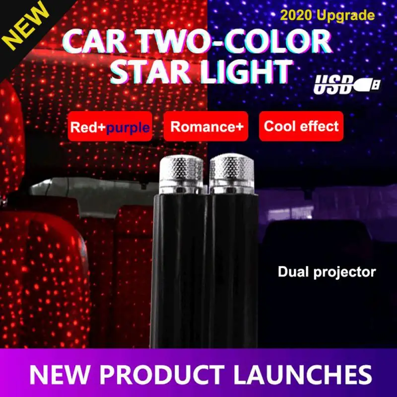 Car Roof Star Light Usb Car Interior Led Light Atmosphere Starry Sky Lamp Household Star Projector Lights Ambient Star Light