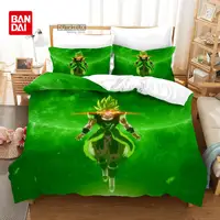 Housse de couette Dragon Ball, dessin animé japonais, ensembles de literie Goku pour garçons, enfants et adolescents, housse de couette, taies d'oreiller, cadeau de noël pour enfants 3