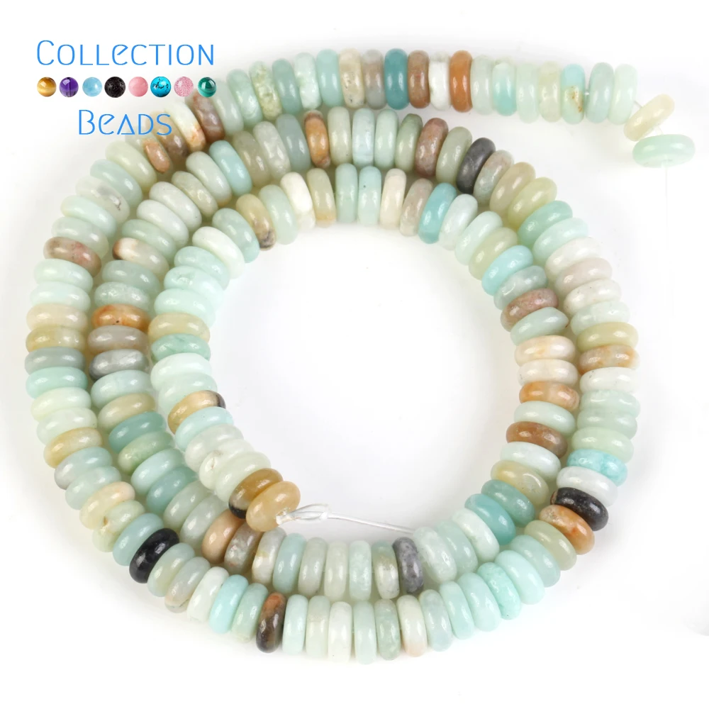 6x2mm 160pcs Naturstein perlen Howlite Amazonit Tigerauge flache runde Rondelle Perlen für Schmuck herstellung DIY Halskette Armband – Detail 8