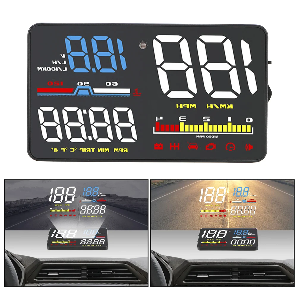 

OBD2 Diagnostic Tool HUD Display D5000 Car Head Up Display Windshield Screen Projector Speedometer Digital Security Alarm