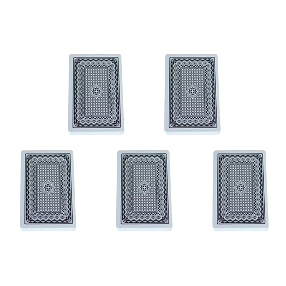 BAAU 5X Multiplayer Game Card Box Packed Waterproof Playing Cards Plastic Poker Magic Tricks Tool