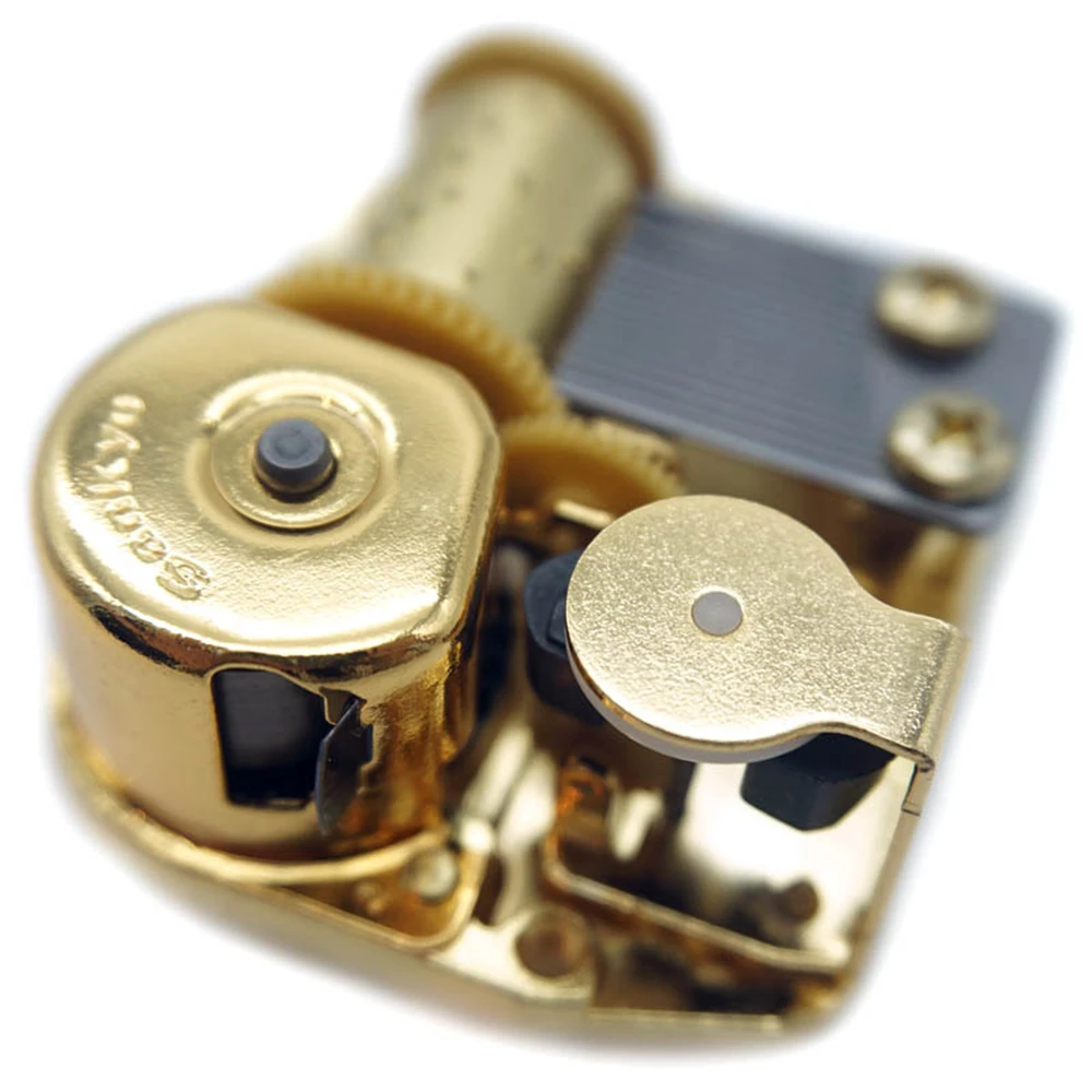 18トーンオルゴールムーブメント、金メッキ機械式音楽ムーブメント