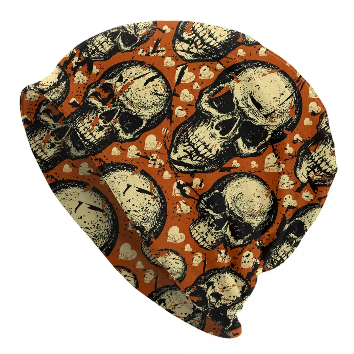 

Sinister Skulls And Cute Hearts Men's Beanies for Women Outdoor Bonnet Hats Unisex Knitted Hat Hip Hop Cap