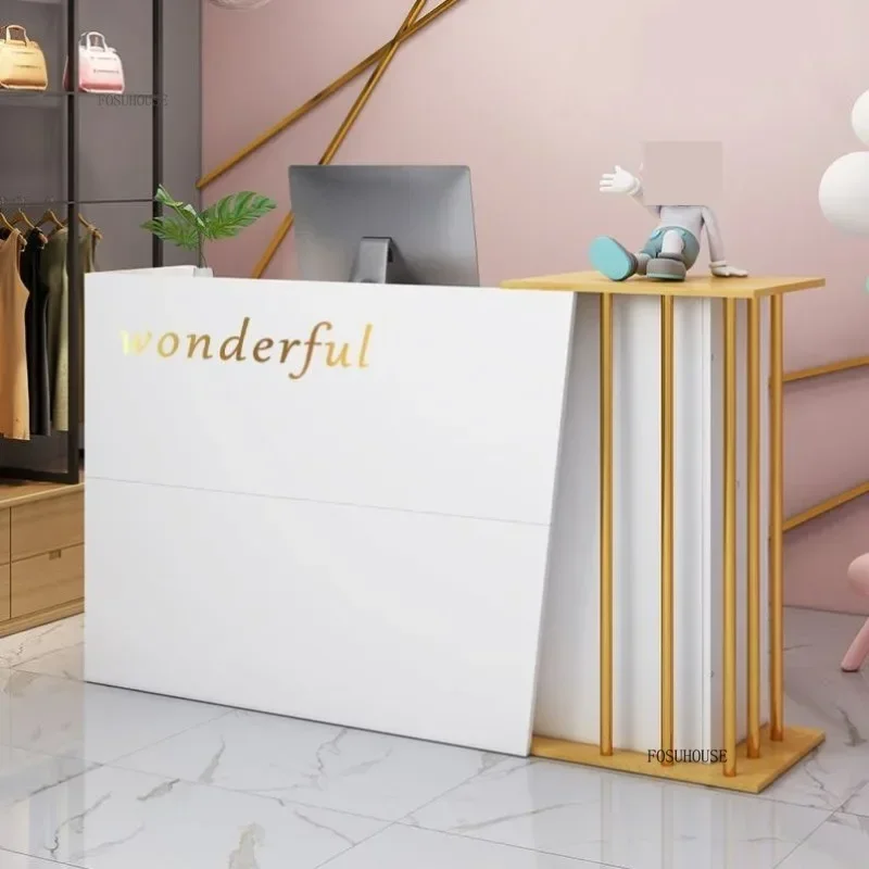 Modern Reception Desk Counter Supermarket Shop Clothing Bar Counter Beauty Salon Barber Shop Hair Salon Cashiers