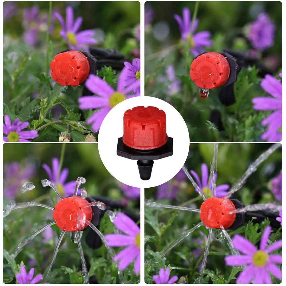 Garden Greenhouse Automatic Misting Cooling Irrigation Kit 45/60/80/100W Self-Priming Pressurize Water Pump Drip Watering System 5