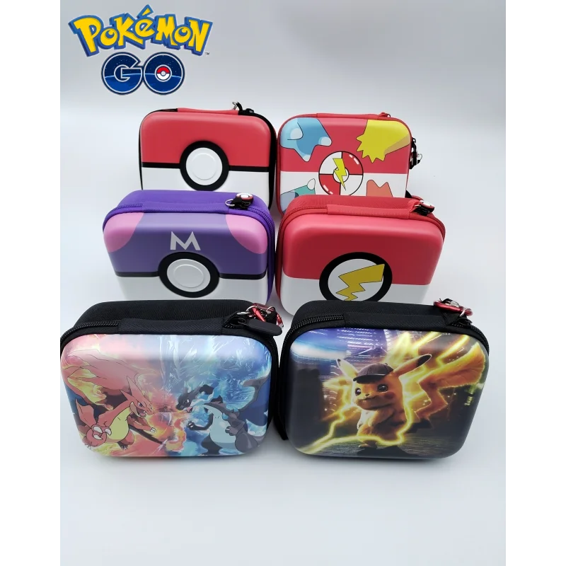 

New Pokemon Large Capacity Storage Bag Pokemon Metal Card Paper Card Storage Box Children's Toys Christmas Gift