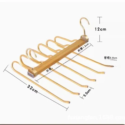 Aluminum Pants Hangers,Space Saving Jeans Scarf Organizer,Multi-Functional Closet Heavy Rack for Slacks Skirt Trousers