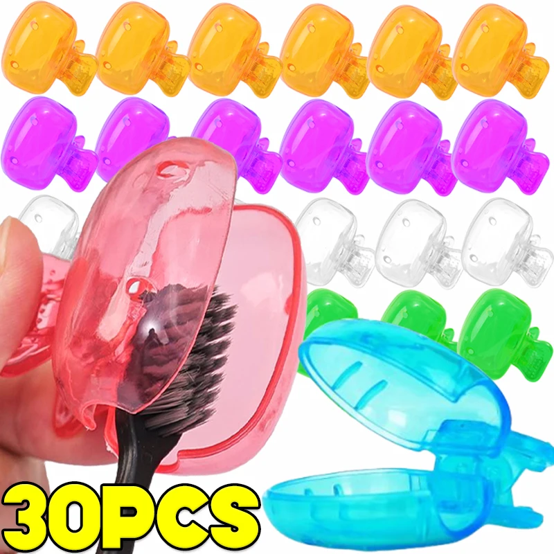 Portable Toothbrush Head Cover Clip Toothbrush Protector Cap Plastic Tooth Brush Case Travel Hiking Camping Bathroom Accessories