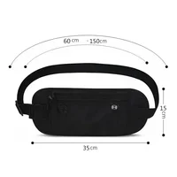 Invisible Travel Waist Pack Pouch for Passport Money Belt Bag Hidden Security Wallet Outdoor Sports Jogging Chest Pack Waist Bag 2