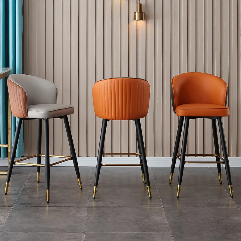 

Waterproof Balcony Bar Chairs Dining Velvety Bedroom Kitchen Commercial Simple Bar Chairs Backrest Meuble Bar Furniture Japanese