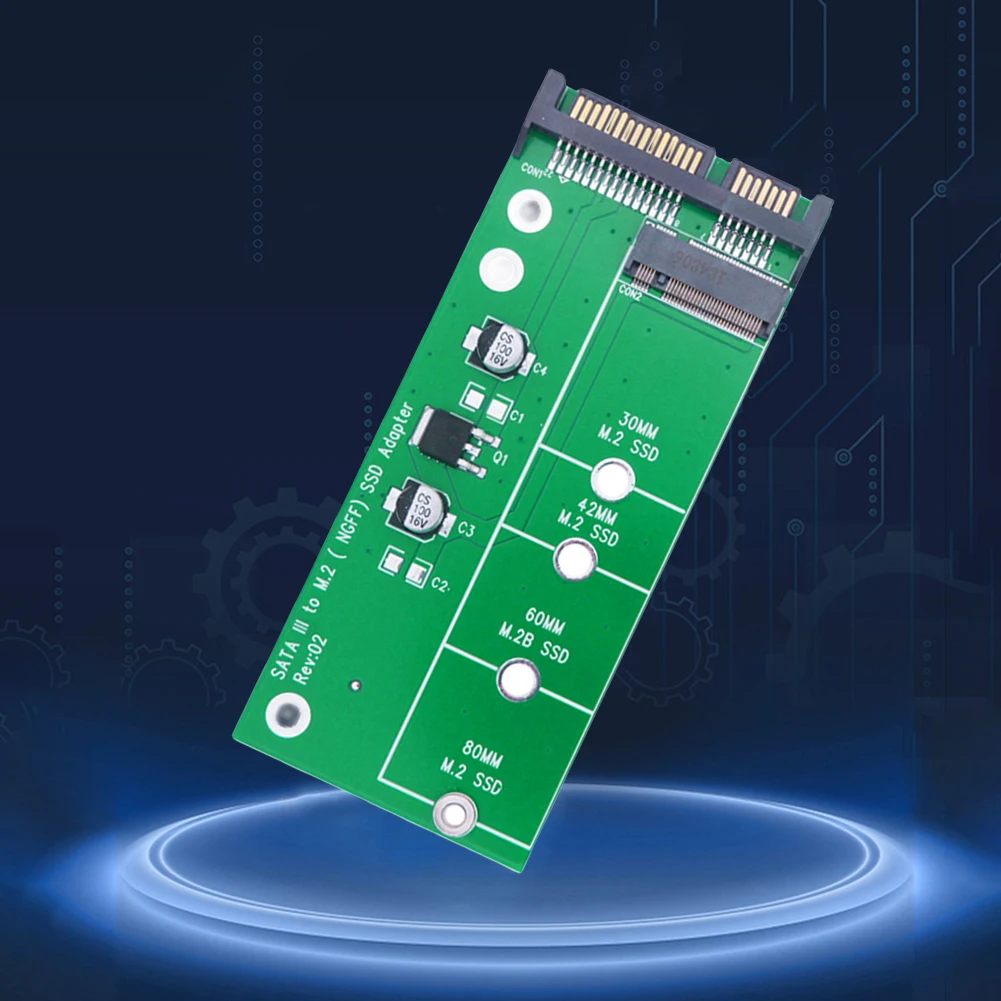 M.2 SSD 어댑터 B 키, M.2 NGFF 컨버터, SATA3 6G 카드, M2 SATA 라이저, 2.5 인치 M2 to SATA 어댑터, 2230, 42, 60/80 M.2 SSD 지원