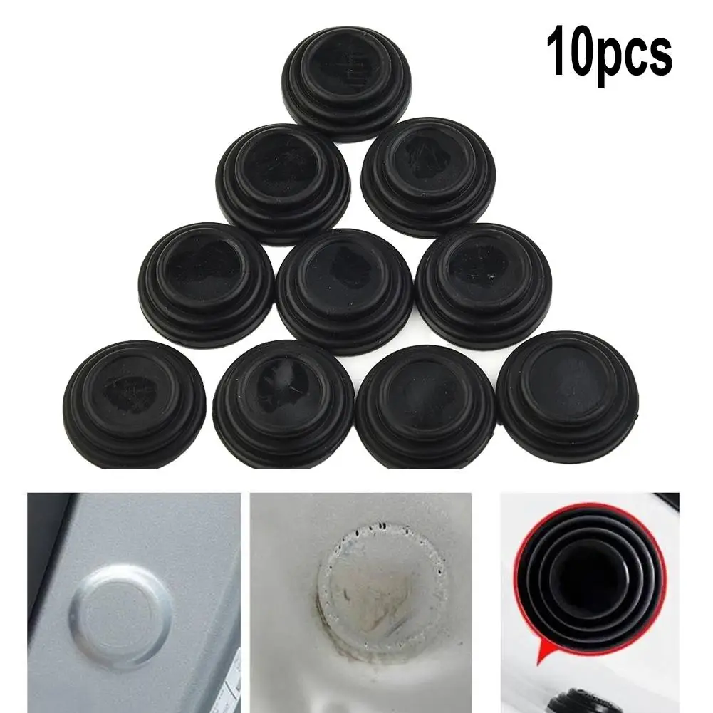 

10PCS Anti-collision Gasket And Black Car Pad Shock-Absorbing Silicone Durable New And High Quality Reduce Noise.