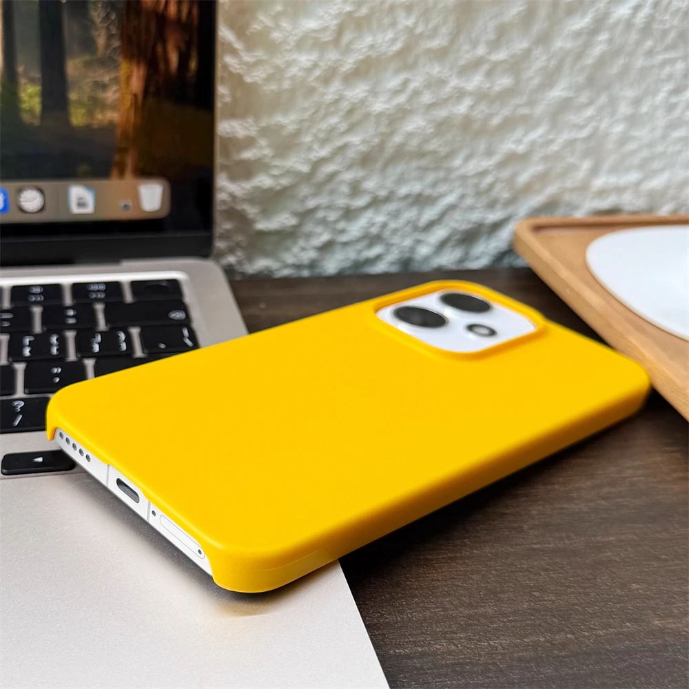 Ultra Thin Frosted Matte Anti-Fingerprint Phone Case - Solid Color Hard Shell