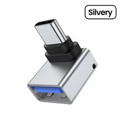 Olaf 90° Angle Type C to USB 3.0 Fast Charging Adapter OTG (Sliver)