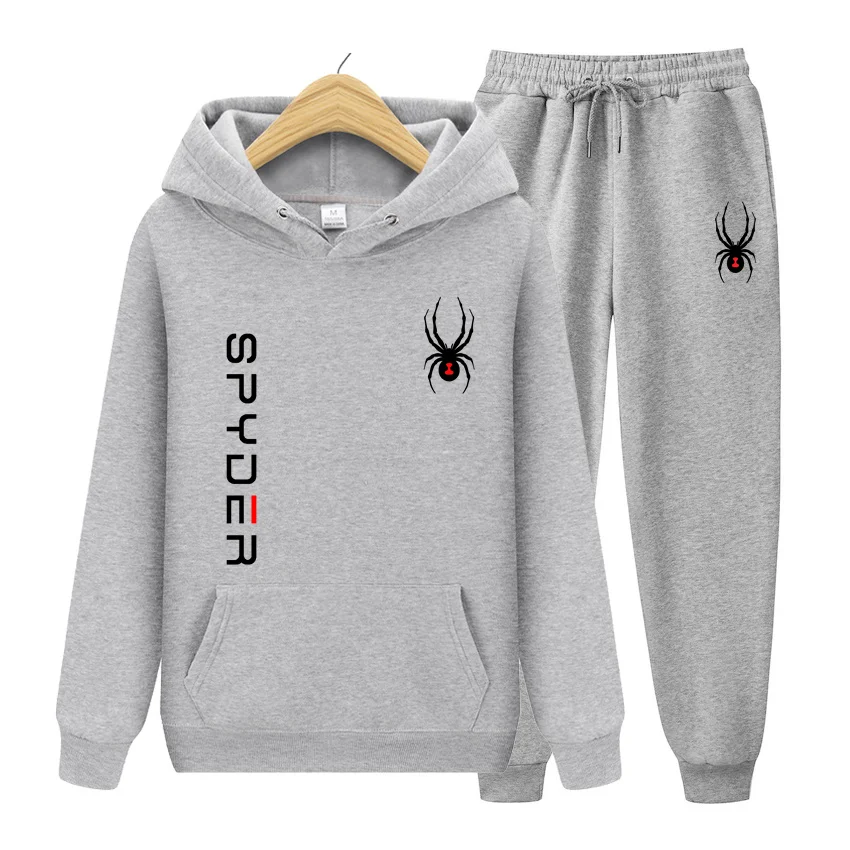 Men's Letter Printed Hooded Sweatshirt Pants Autumn Winter Suit for Sports Set Tracksuit Set Outdoor Suit Set
