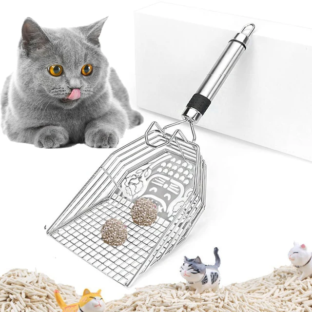 New Stainless Steel Cat Litter Scoop with Hook Rutabaga Chicken Scooper High Efficiency Filtration Without Residue Pet Supplies New Stainless Steel Cat Litter Scoop with Hook Rutabaga Chicken Scooper High Efficiency Filtration Without Residue Pet Supplies