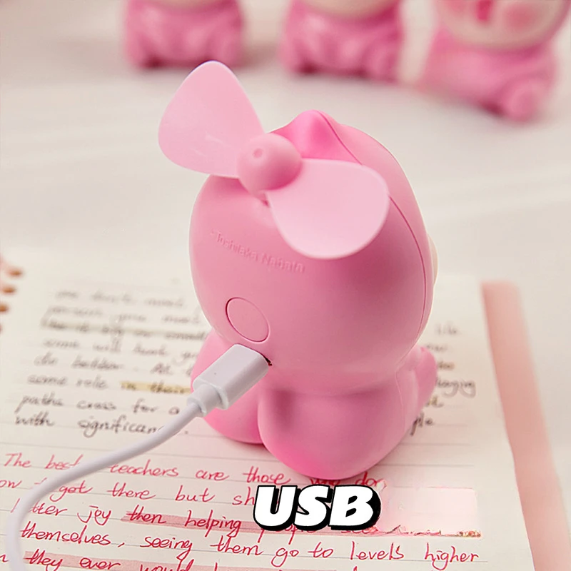 Kobito Electric Mini Handheld Fan Doll USB Charging Action Figure