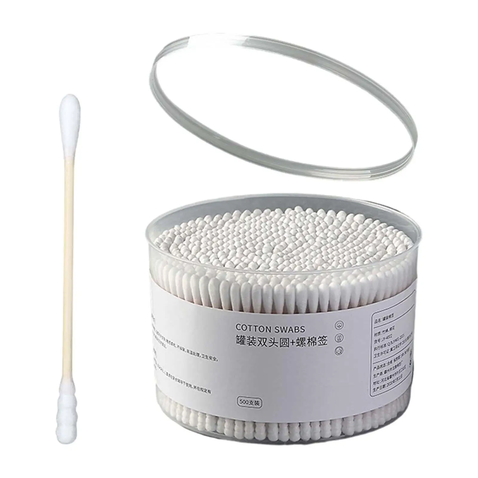 500x Double Ended Cotton Swabs Comfort for Pet Care Cleaning Beauty Applying